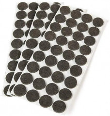 Adhesive felt glides for furniture d.16mm, 150 pcs