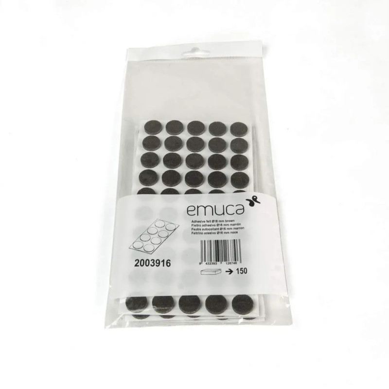 Adhesive felt glides for furniture d.16mm, 150 pcs