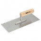 Toothed float, stainless steel blade, 6x6 mm groove