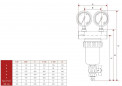 Filtre à tamis autonettoyant laiton 40x49, 300µm