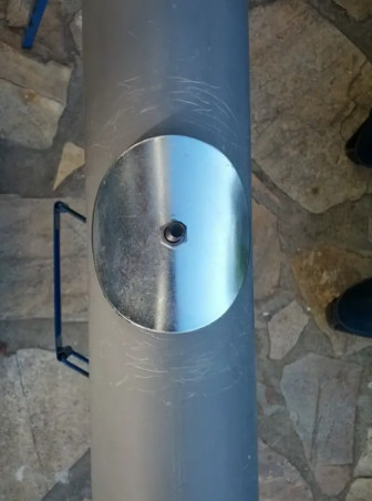 Tapón de columna, tapón hermético de acero galvanizado, diámetro 100 mm