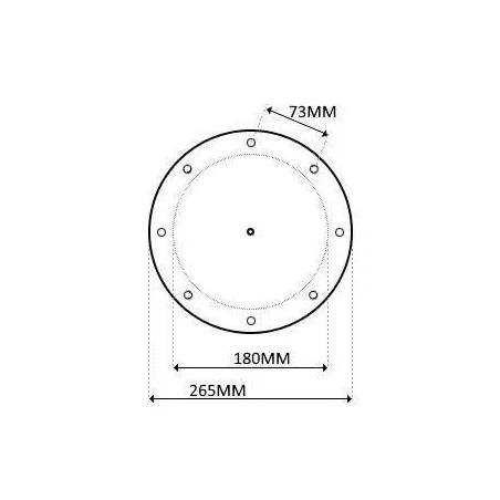 Flange, gaskets, and screws for bottom drain BL311, white