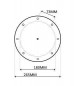 Flange, gaskets, and screws for bottom drain BL311, white