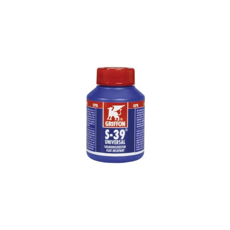 Decapante para soldadura de estaño S-39, con cepillo, 80 ml