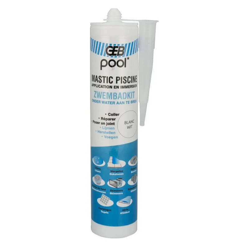 Mastic pour piscine, cartouche 290ml