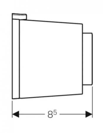 Commande déportée Geberit type 01 pneumatique, poussoir apparent double touche