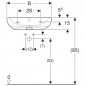 Lavabo PARACELSUS sans trop plein, 65x56 mm