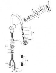 Doccia a mano con tubo flessibile per GROHE Minta