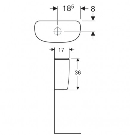 Cisterna per WC BASTIA da 3 a 6 litri, 18x37x36,5