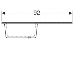 Built-in sink VALLAURIS 92x50, 1 bowl 1 drainer