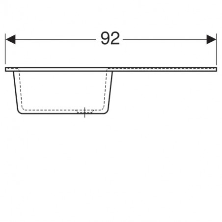 Built-in sink VALLAURIS 92x50, 1 bowl 1 drainer