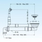 Space saving basket drain with 90mm overflow