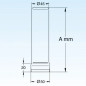 Überlaufrohr aus Stahl, Länge 240mm