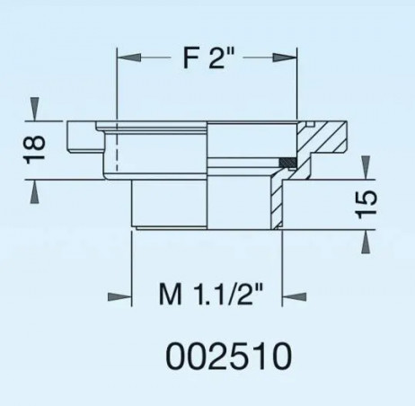 Reduction female 50x60, male 40x49, for sink drain LIRA