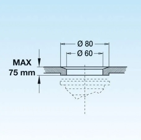 Vidage évier gré 2 cuves, avec siphon central