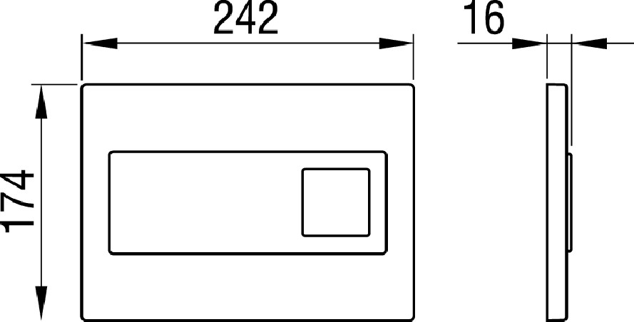 Control panel CARO white glass