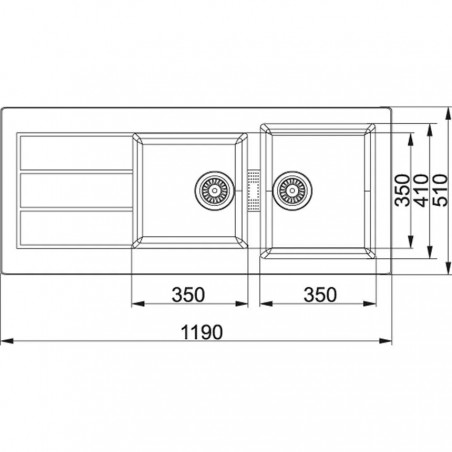 Evier Sirius tectonite 2 cuves et 1 égoutoir 100x51 blanc artic