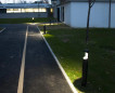 Bolarside bollard in black aluminium, height 300mm, width 158mm