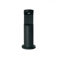 Bolarside bollard in black aluminum, height 300mm, width 158mm