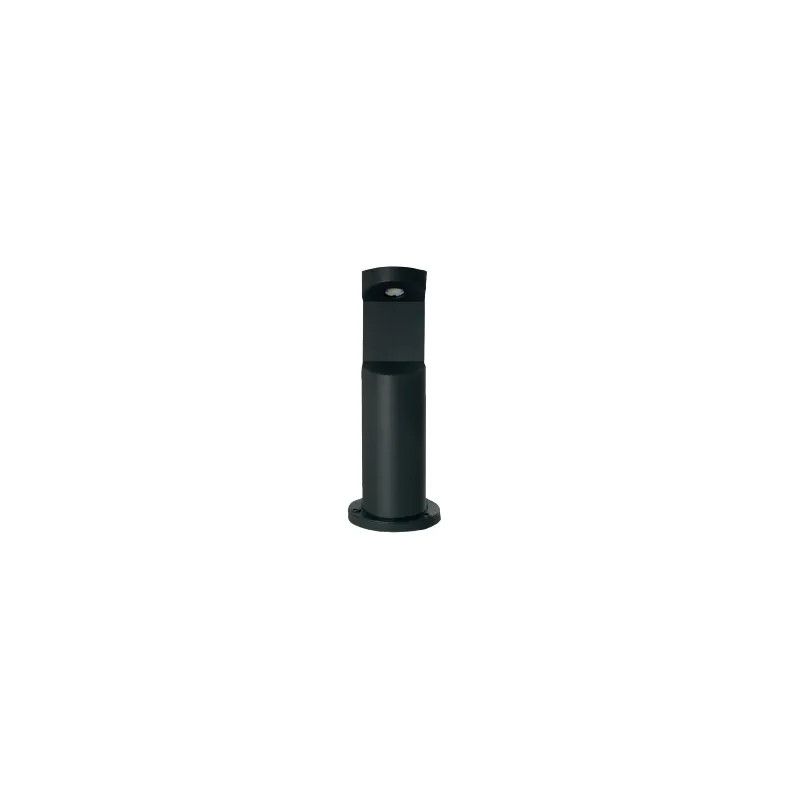 Bolarside bollard in black aluminium, height 300mm, width 158mm