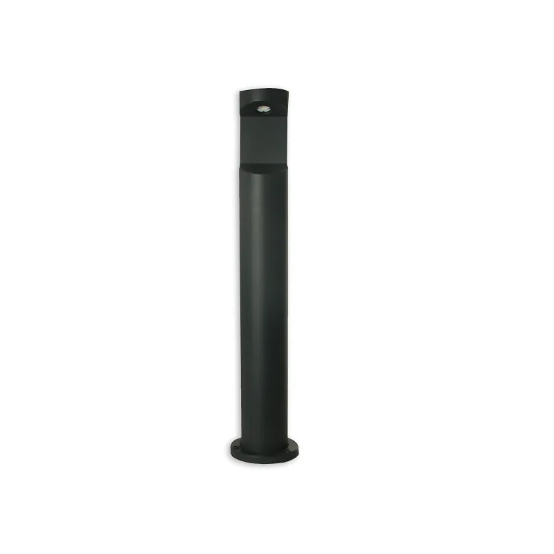 Bolarside bollard in black aluminium, height 800mm, width 158mm