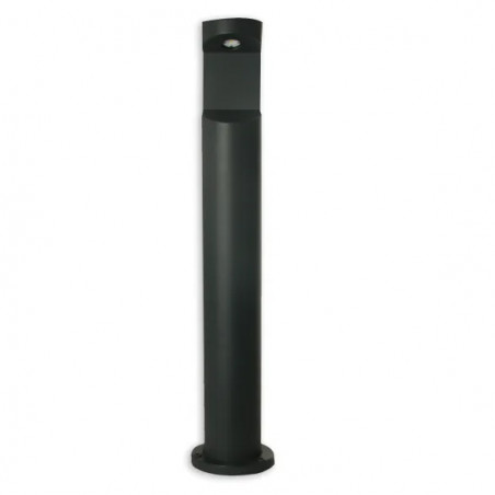 Bolarside bollard in black aluminum, height 800mm, width 158mm