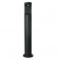 Bolarside bollard in black aluminium, height 800mm, width 158mm