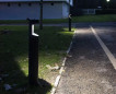 Bolarside bollard in black aluminium, height 800mm, width 158mm