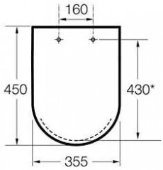 ROCA Dama 430 seat with silencio fall brake