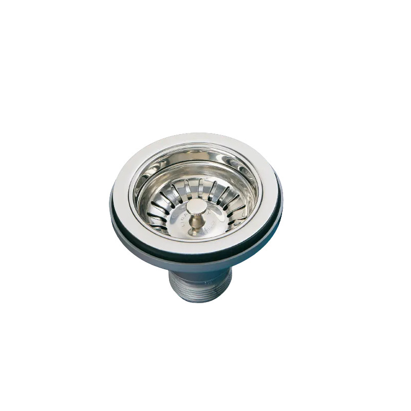 Basket drain without overflow, diameter 114.3mm satin nickel