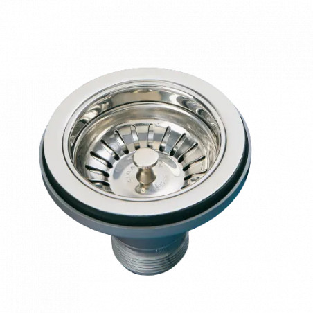 Basket drain without overflow, diameter 114.3mm satin nickel