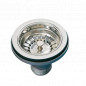 Basket drain without overflow, diameter 114.3mm satin nickel