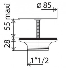 Griglia di scarico per pvc e lavello grigio, diametro 60