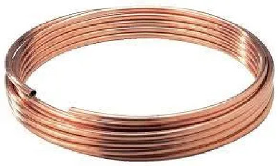 Annealed copper coil, diameter 8mm, 5 meters