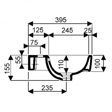 Compact corner washbasin 32, PRIMA STYLE