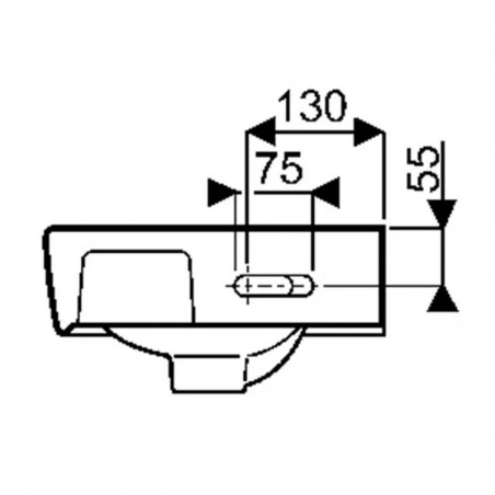 Lave-mains compact d\'angle de 32, PRIMA STYLE