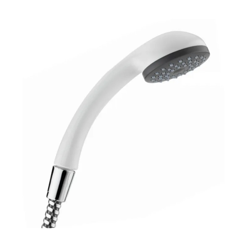 Cobra PVC white hand shower, 1 jet, diameter 65mm