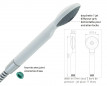 White PVC Colibri hand shower, 1 jet, diameter 70mm