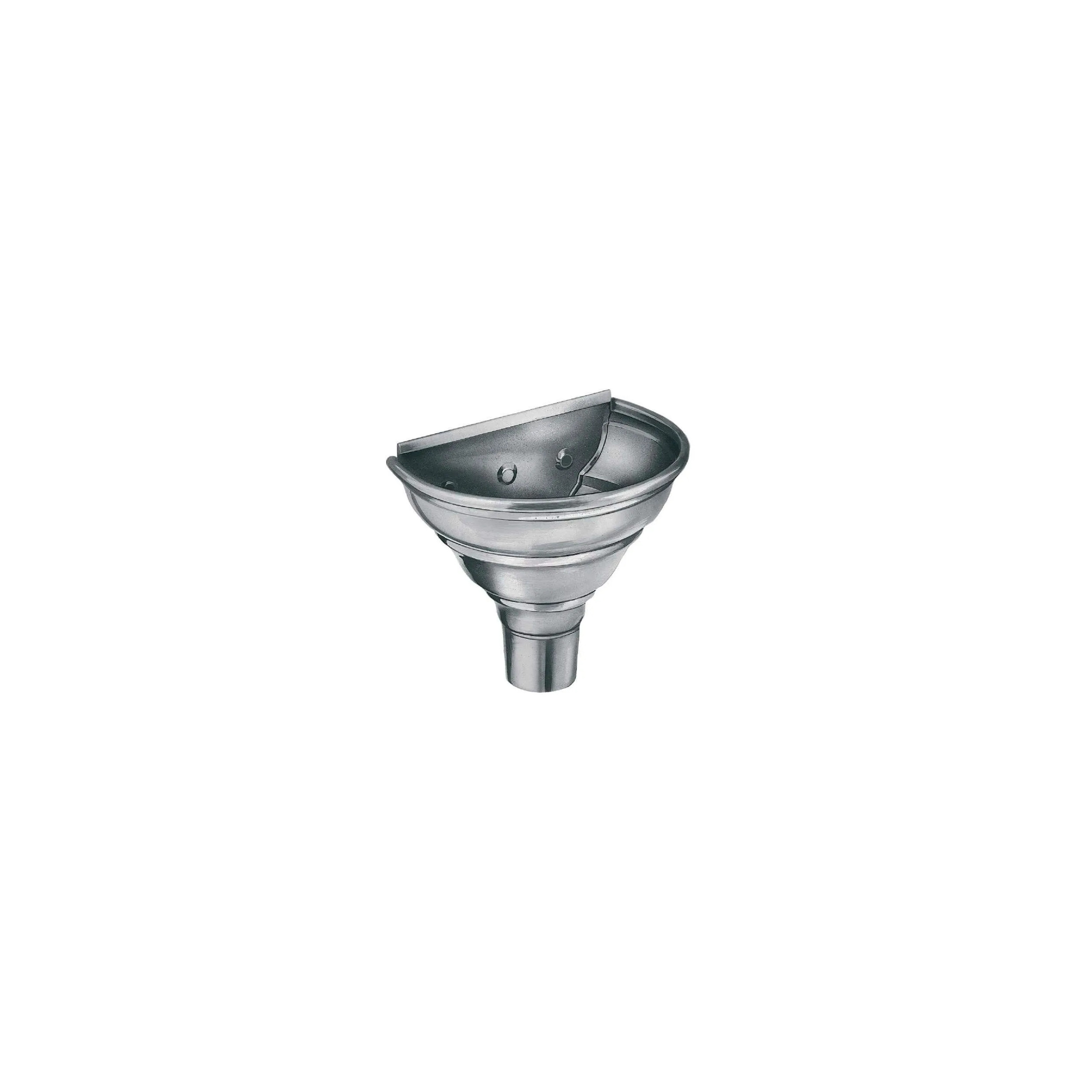 Cuvette demi ronde d\'angle en Zinc, diamètre 100mm