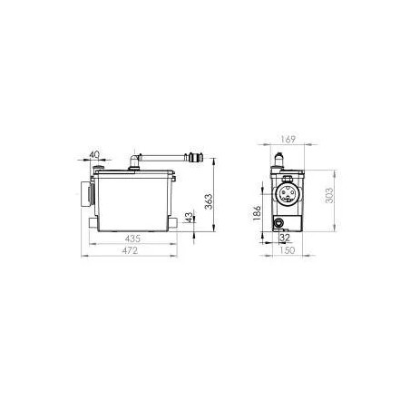 Broyeur encastrable SANIPACK UP