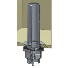 Tubo de desbordamiento de acero, longitud 270mm