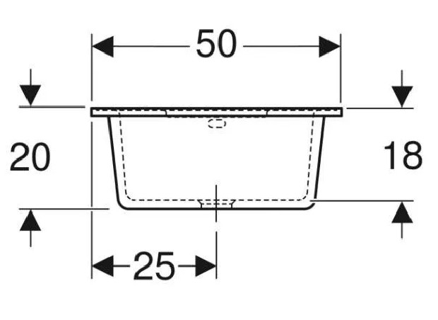 Built-in sink VALLAURIS 2 white 112 x 50 cm.