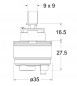 C2 cartridge for Ondyna mixing valve type JR107/JR401/EM401, d.35mm