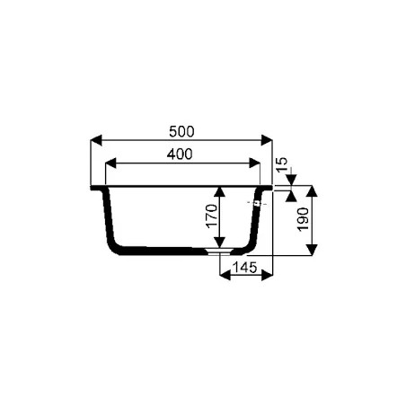 Rectangular tank to be embedded in the wall 500x450mm.