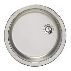 Cuve inox ronde à encastrer diamètre 450mm hauteur 150mm.