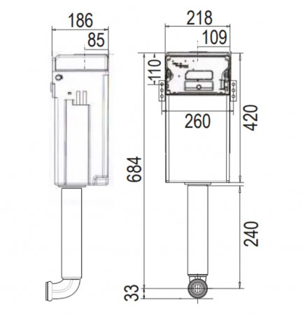 Mechanical CESAME tank for installation