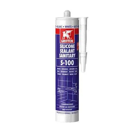 Caoutchouc silicone 300ml, blanc S100, base acétique