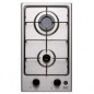 Domino deux feux gaz inox 290x510 mm.