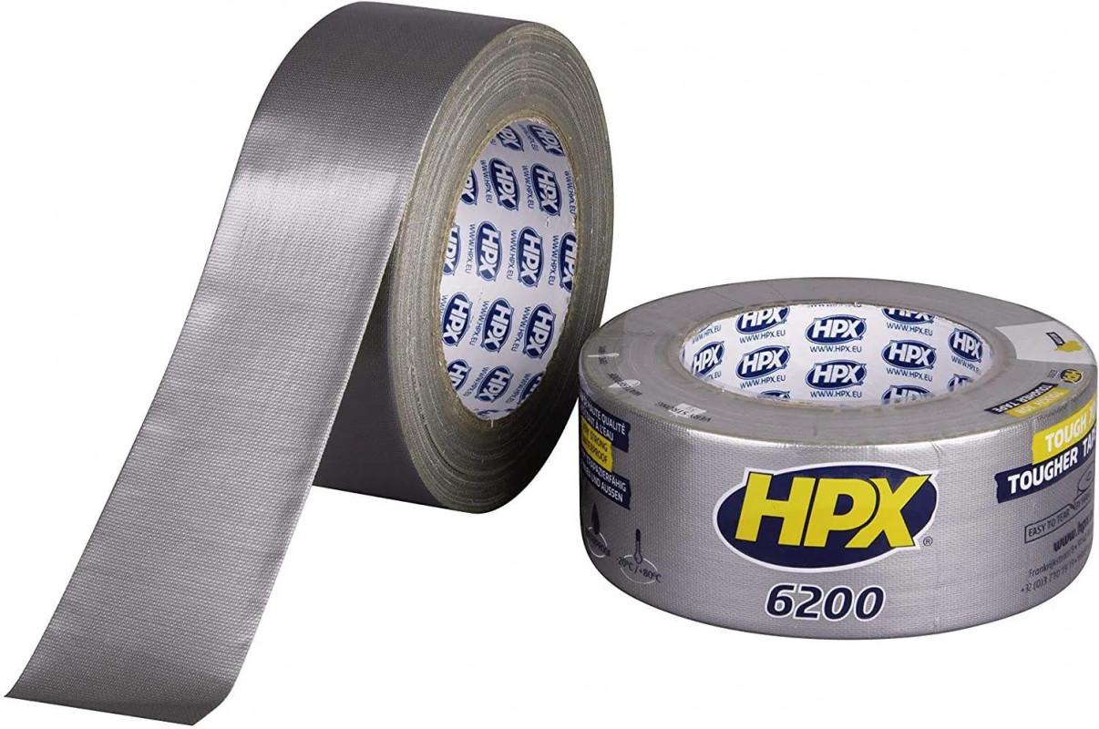 48mm x 25m nastro di panno adesivo argento, HPX 6200 REPAIR TAPE