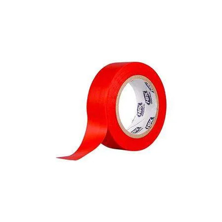 Cinta aislante de PVC TAPE 5200, roja, 15mm x 10m